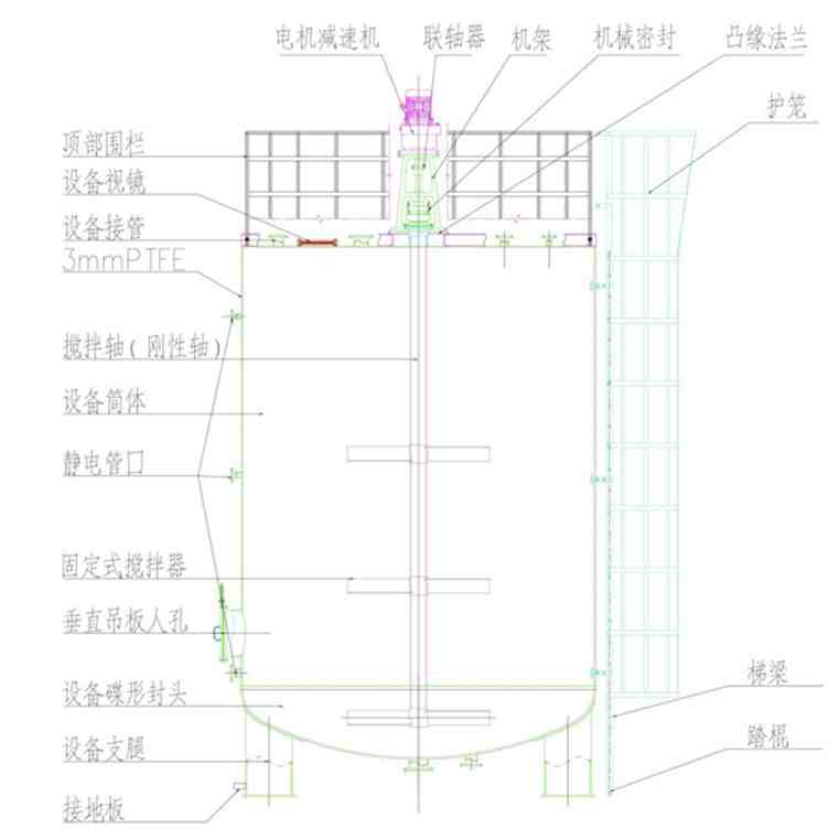 鋼襯四氟攪拌罐